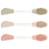 FOMIYES 3pcs Dual End Silicone Mask Applicator Facial Scrubber for Effortless Face Mask Application and Cleansing Comfortable Ergonomic Design in Apricot Gray and Peach view 1
