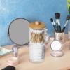 HOLIDYOYO Cotton Pad Holder Stackable Makeup Storage Container for Cotton Puff Organization Portable Design Vanity Aesthetic Efficiently Organizes Makeup Collection Travel-friendly view 3