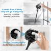 Loofah with Handle, 20.5'' Replaceable Shower Loofah to Improve Skin Health, Body Scrubber, for Women and Men with String for Easy HangingDark Black view 4