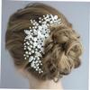 Beavorty Silver Wedding Hair Comb Artificial Flower and Rhinestones Elegant Bridal Headpiece for Special Occasions Engagements and Parties Hair Accessory for Brides and Bridesmaids view 3