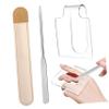 Balacoo Palette Nail Cosmetic Polish Plate Makeup Spatula Mascara Wands Lipstick Applicators Makeup Plate Foundation Mixing Tray Makeup Tool Handheld Mirror Makeup Board Major Acrylic, Medium view 1