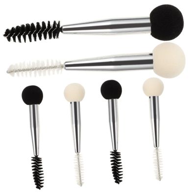 HAKIDZEL 6pcs Dual- Makeup Sponge Brush for Eyelash and Eyebrow Styling Comfortable Lightweight for Foundation Creams and Travel Use