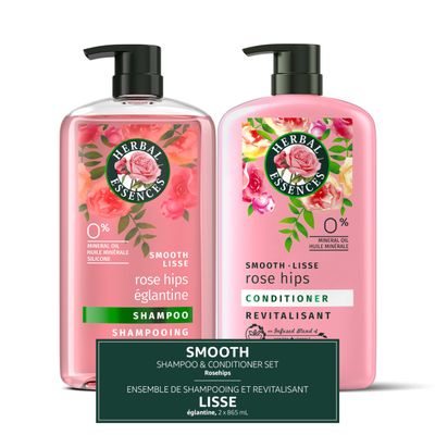 Herbal Essences Rose Hips Smooth Shampoo and Conditioner Set, 865 mL (Pack of 2)