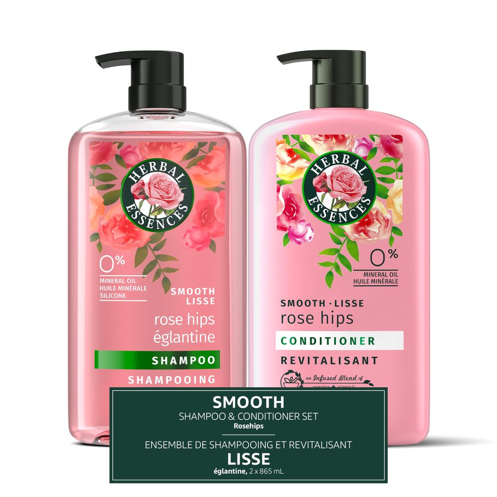 Herbal Essences Rose Hips Smooth Shampoo and Conditioner Set, 865 mL (Pack of 2)