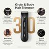 MANSCAPED The Lawn Mower 3.0 Plus Groin & Body Hair Trimmer  Updated SkinSafe Trimmer Blade, Waterproof Wet/Dry Groomer, USB-C Rechargeable, Mens Wireless Ball Shaver, Tuxedo Black view 2