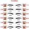 84/60 Pairs Lazy Quick Eyebrow Stickers 12 Styles Eyebrow Card Template Eyebrow Aids Guide Tattoos Makeup Tools Adjustable (60pcs) view 2