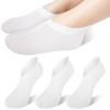 3 Pairs Moisturizing Socks Overnight, Spa Socks for Dry Feet, Cotton Moisture Enhancing Socks, Lotion Socks for Cracked Heel Repair, Cosmetic Moisturizing Socks for Women White view 1