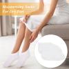 3 Pairs Moisturizing Socks Overnight, Spa Socks for Dry Feet, Cotton Moisture Enhancing Socks, Lotion Socks for Cracked Heel Repair, Cosmetic Moisturizing Socks for Women White view 2