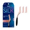 Schick Hydro Silk Dermaplaning Wand, Dermaplaning Tool for Face | Dermaplane Razor for Women Face, Eyebrow Razor, Peach Fuzz Remover, Includes 1 Weighted Metal Handle with 3 Refill Blades view 1