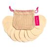 Amame 100% Organic Cotton Reusable Toner Pads with Washable Laundry Bag | Makeup Removal Facial Rounds (10 pack) GOTS + Eco-Friendly + Sustainable view 2