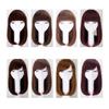 13 * 13 Straight Natural Synthetic One Piece Three Clips Clip in Toppers Side Bangs Thicken Hair Extensions for Woman for White Hair Thinning Hair Loss (Wine Red,40cm/16inch side bangs) view 1