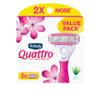 Schick Quattro Womens Razor for Shaving Refllls, Razors for Women Value Pack, Ladies Razors for Legs - 8 Count view 1