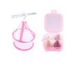 4Pcs Makeup Sponges,Cosmetic Sponge Egg Gourd Water Drop Makeup Puff with Mini Mesh Shower Dry Basket Makeup Sponges for Cream,Liquid and Powder view 1