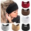 FULZTEY Wide Headbands for Women Neutral Knot Headwrap Fashion Black Head Bands Elastic Non Slip Workout Yoga Sweat Hairbands Solid Cotton Turban Large African Bandanas for Hair Accessories 6Pcs view 1