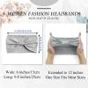 FULZTEY Wide Headbands for Women Neutral Knot Headwrap Fashion Black Head Bands Elastic Non Slip Workout Yoga Sweat Hairbands Solid Cotton Turban Large African Bandanas for Hair Accessories 6Pcs view 2