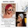 FULZTEY Wide Headbands for Women Neutral Knot Headwrap Fashion Black Head Bands Elastic Non Slip Workout Yoga Sweat Hairbands Solid Cotton Turban Large African Bandanas for Hair Accessories 6Pcs view 3