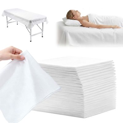 100 Pcs Disposable Massage Table Sheets (71"x 31") Non-Woven Breathable Fabric Waterproof Esthetician Bed Covers for Spa, Facial, Tattoo,Waxing Soft Durable
