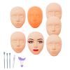 JUNLUNCE Makeup Practice Face Kit - Includes 6PCS Practice Face & 3D Face Model Stand and Makeup Assistance Tools, Realistic Fake Face for Beginners & Professionals view 1