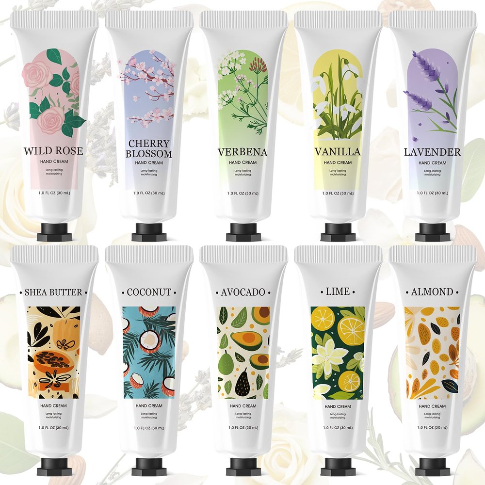 spa luxetique 10 Pack Hand Cream Gifts Mothers Day Gifts for Mom Hand Lotion for Dry Cracked Travel Size Mini Moisturizing Lotion for Women Appreciation Gifts Christmas Gifts for Her 10 x 1.0 oz/30ml