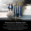 FREED Bronze Series Custom Laser-Engraved Double-Edged Safety Razor, Aluminum Alloy Material, Includes 120 Blades,it's the best gift for men,fathers or birthdays (Bronze Blue) view 3