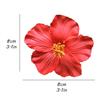 GANPUB 1Pc Red Hawaiian Flower Hair Clip for Women Girls, Fashion Bohemian Flowers Hair Accessory for Dancer, Bridal Wedding Beach Party view 2