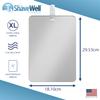 Shave Well XL Anti-Fog Shaving Mirror | X-Large Fogless Hanging Bathroom Shower Mirror with Handheld Option for Men and Women | Includes Long-Lasting Removable Adhesive Hook for Wall view 3