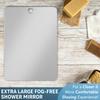 Shave Well XL Anti-Fog Shaving Mirror | X-Large Fogless Hanging Bathroom Shower Mirror with Handheld Option for Men and Women | Includes Long-Lasting Removable Adhesive Hook for Wall view 4