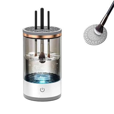 Brushly Pro Cosmetic Brush Cleaner, Makeup Brush Cleaner, Electric Makeup Brush Cleaner Machine, Automatic Spinning Makeup Brush Cleaner Fit Makeup Brush,Black,1PC