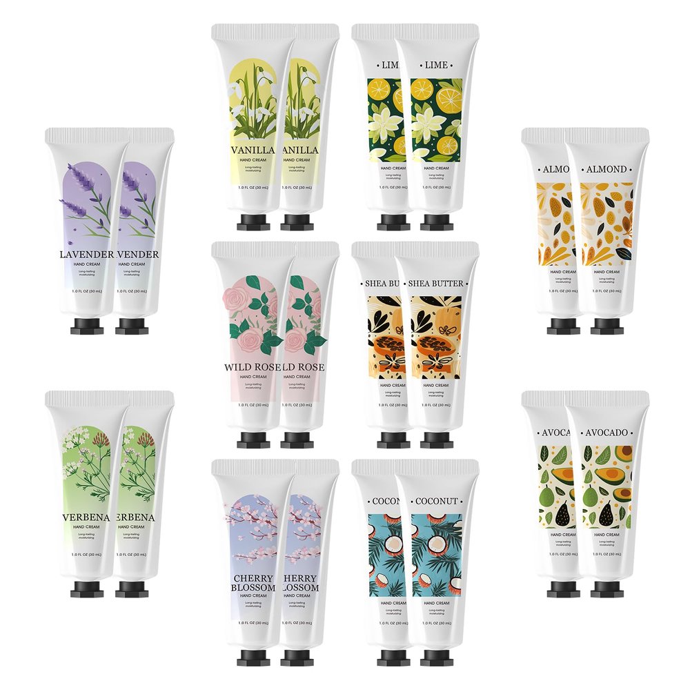 Green Canyon Spa Hand Cream 20 Pack Mini Hand Lotion Bulk Travel Hand Lotion Hand Creams & Lotions Set Christmas gifts Stocking Stuffers and Bridesmaid Gifts