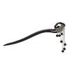 1 Piece Wooden Tassels Hair Sticks Chinese Style Wood Beads Hair Chopsticks Buns Pin Hair Accessories for Women Girls,Black view 1