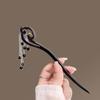 1 Piece Wooden Tassels Hair Sticks Chinese Style Wood Beads Hair Chopsticks Buns Pin Hair Accessories for Women Girls,Black view 4