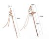 2 Pcs Metal Tassels Hair Sticks Chinese Style Sword Bamboo Hair Chopsticks Buns Pin Hair Accessories for Women Girls, Gold view 2