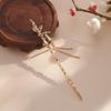 2 Pcs Metal Tassels Hair Sticks Chinese Style Sword Bamboo Hair Chopsticks Buns Pin Hair Accessories for Women Girls, Gold view 4