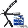 The Shave Factory Straight Edge Razor Kit - with Single Stainless Steel razors (Black + Blue) view 1