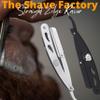 The Shave Factory Straight Edge Razor Kit - with Single Stainless Steel razors (Black + Blue) view 4