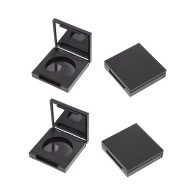 Angoily 8pcs Refillable Eyeshadow and Blush Powder Organizer Compact Matte Makeup Cases for Travel and Empty Palette Mirror