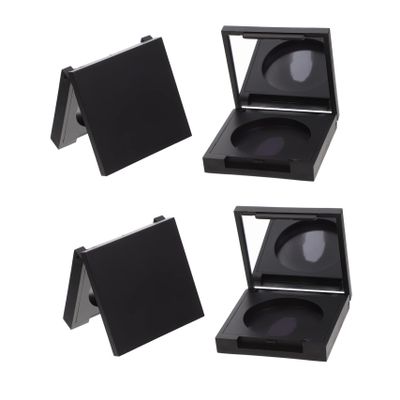 Angoily 4pcs Matte Eyeshadow and Blush Containers Makeup Storage for Travel Empty Highlighter Cases Lightweight and