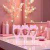 3Pcs Pink Lashes Buddy Eye Lash Mascara Guard Applicator Eyelash Comb Easy to Clean Fits Eye Shape 3-in-1 Faux Crystal Eyelash Brush Female Supply Mascara BrushesMakeup Brushes and Tools view 4