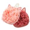 Angoily 2pcs Cartoon Cat Ear Bathing Balls Double-Sided Shower Scrubber for Gentle Exfoliation Lightweight Mesh Loofah Skin Cleaning Tool for Daily Use view 1
