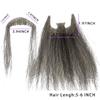 Voloria Fake Beard Human Hair Full Hand Tied Facial Hair Black Goatee False Beards Lace Invisible Fake Face Mustache Black Mixed White Color for Entertainment Drama Party Movie Makeup Halloween view 2