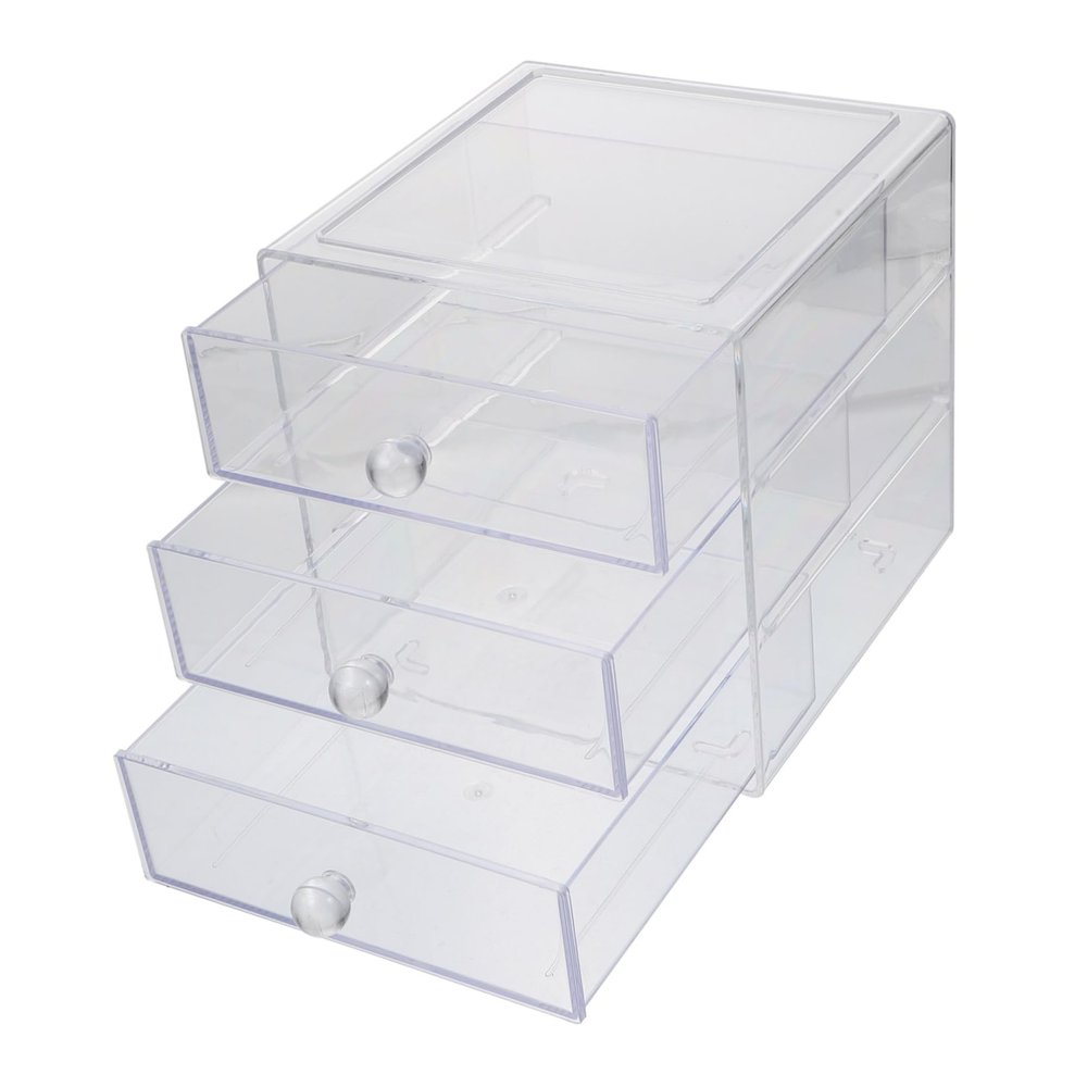 Angoily 1pc Multi Cosmetic Storage Box for Desktop Organization Drawer Makeup Organizer Space-saving Design for Easy Access to Beauty Products