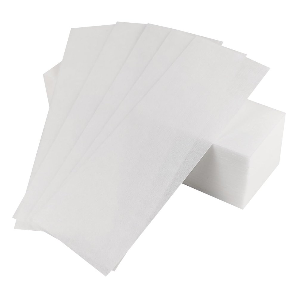 50 Pcs Waxing Paper 2.8 x 7.9 Inch Wax Strips For Hair Removal On Legs Chest Back Intimate Areas And Face
