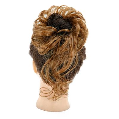 16 Color Synthetic Fiber Short Style Ladies Fashion Hair Tie Hair Tie Bun Wig Extension