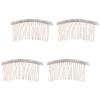 4pcs Bridal Hair Clip Rhinestone Hair Accessories Hair Teasing Comb Hair Comb Flower Hair Side Comb Fashion Hairpin Creative Headwear Veil Headgear Decorate Rhinestones South Korea view 1