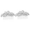 2pcs metal hair comb metal hair clips bride veils for wedding Bride Hair Comb hair combs for women accessories bridal hair accessories Hair Ornament Fashion Headwear pearl hairpin view 1