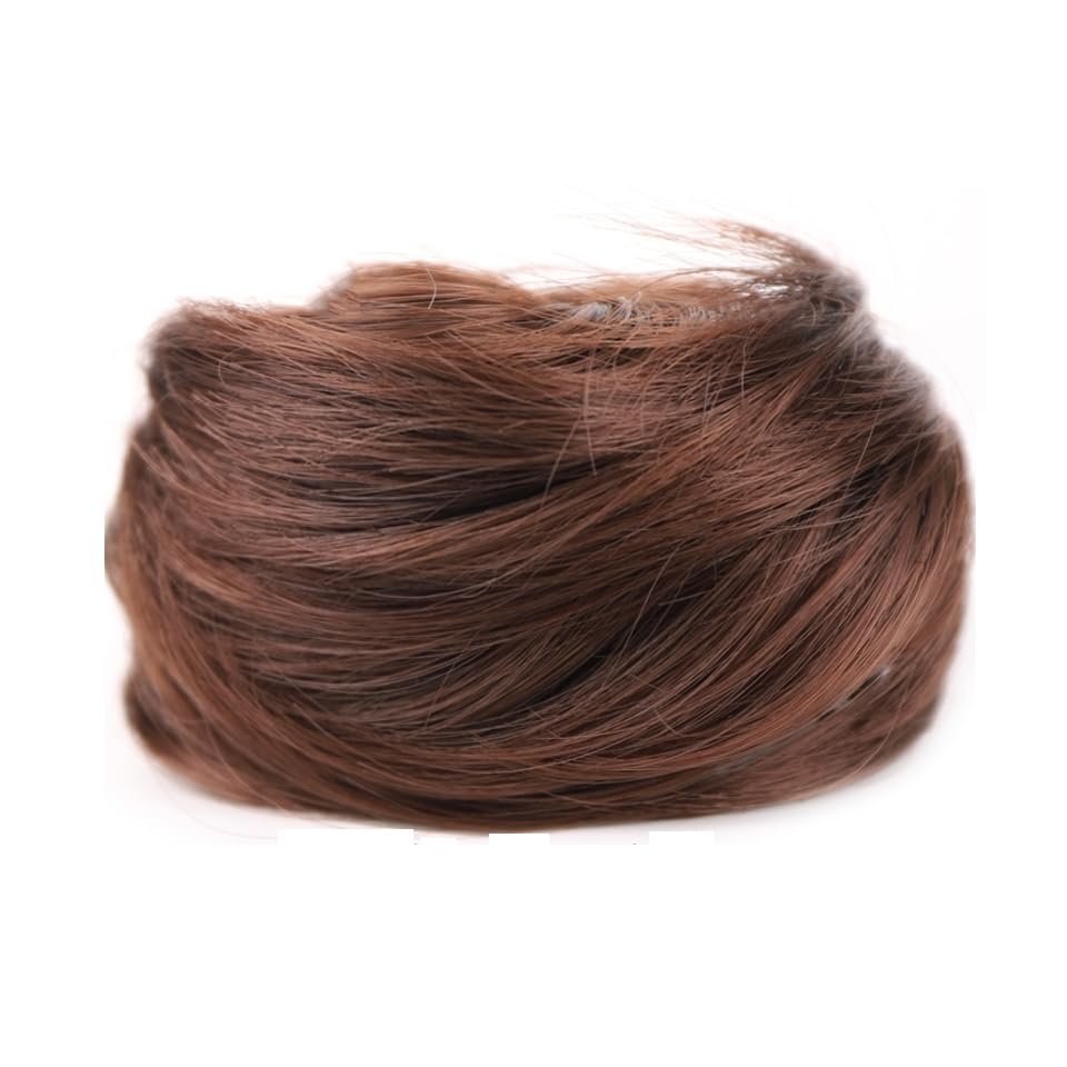Short Curly Chignon Clip-On Hair Synthetic Elastic Band Hair Bun Hairpiece Roller Bun Fake Hair Claw Clip For Women
