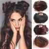 Short Curly Chignon Clip-On Hair Synthetic Elastic Band Hair Bun Hairpiece Roller Bun Fake Hair Claw Clip For Women view 2