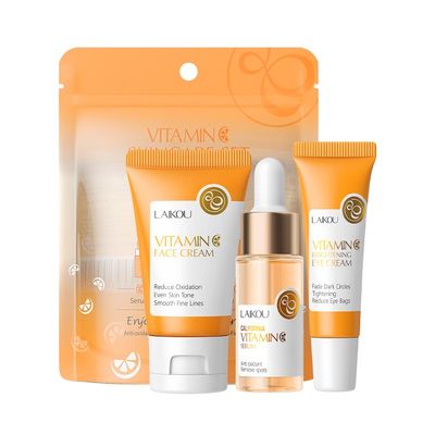 Skin Care Set Vitamin C Beauty Gift Sets Skin Care Kit with Serum, Eye Cream, Face Cream Travel Kit for Women Mom Wife Sister Daughter Teen Girls TSA-friendly Sizes Birthday Gift 3pcs
