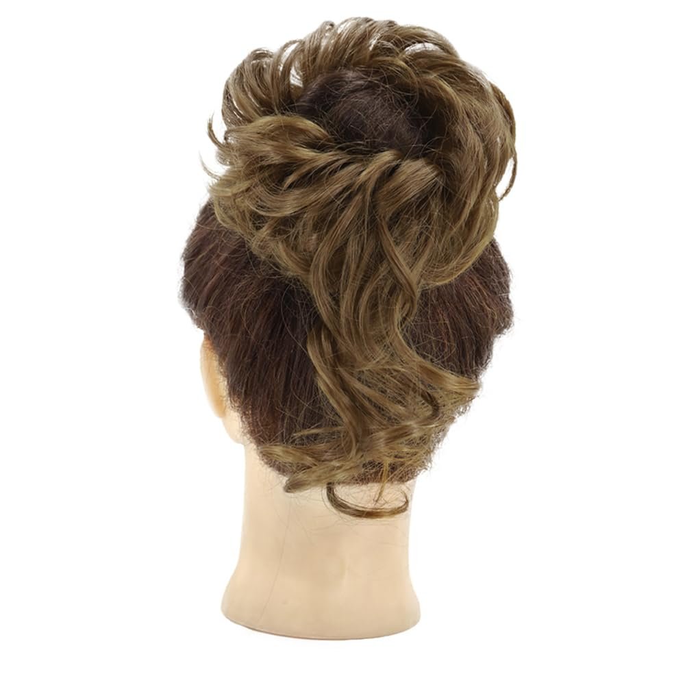 16 Color Synthetic Fiber Short Style Ladies Fashion Hair Tie Hair Tie Bun Wig Extension