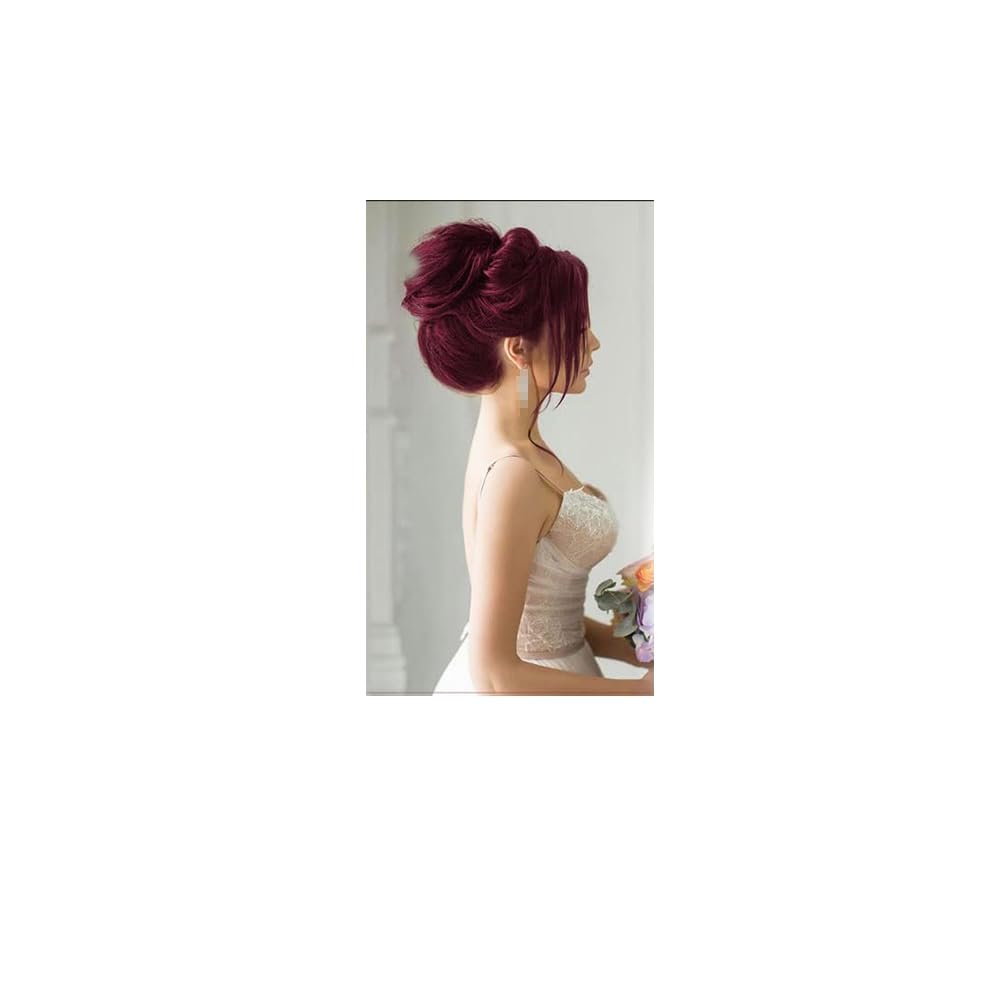 4Pcs Bun Hair Piece Curly Wavy Synthetic Fake For Women's Hair Updo Hairpiece Hair Extensions Women Hairpieces
